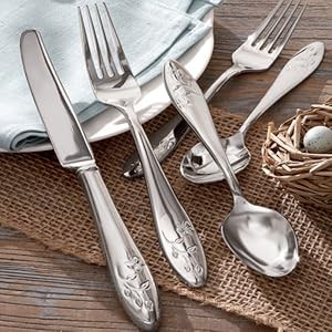 Haveson 65-Piece Flatware Set, 10.15 LB, Metallic