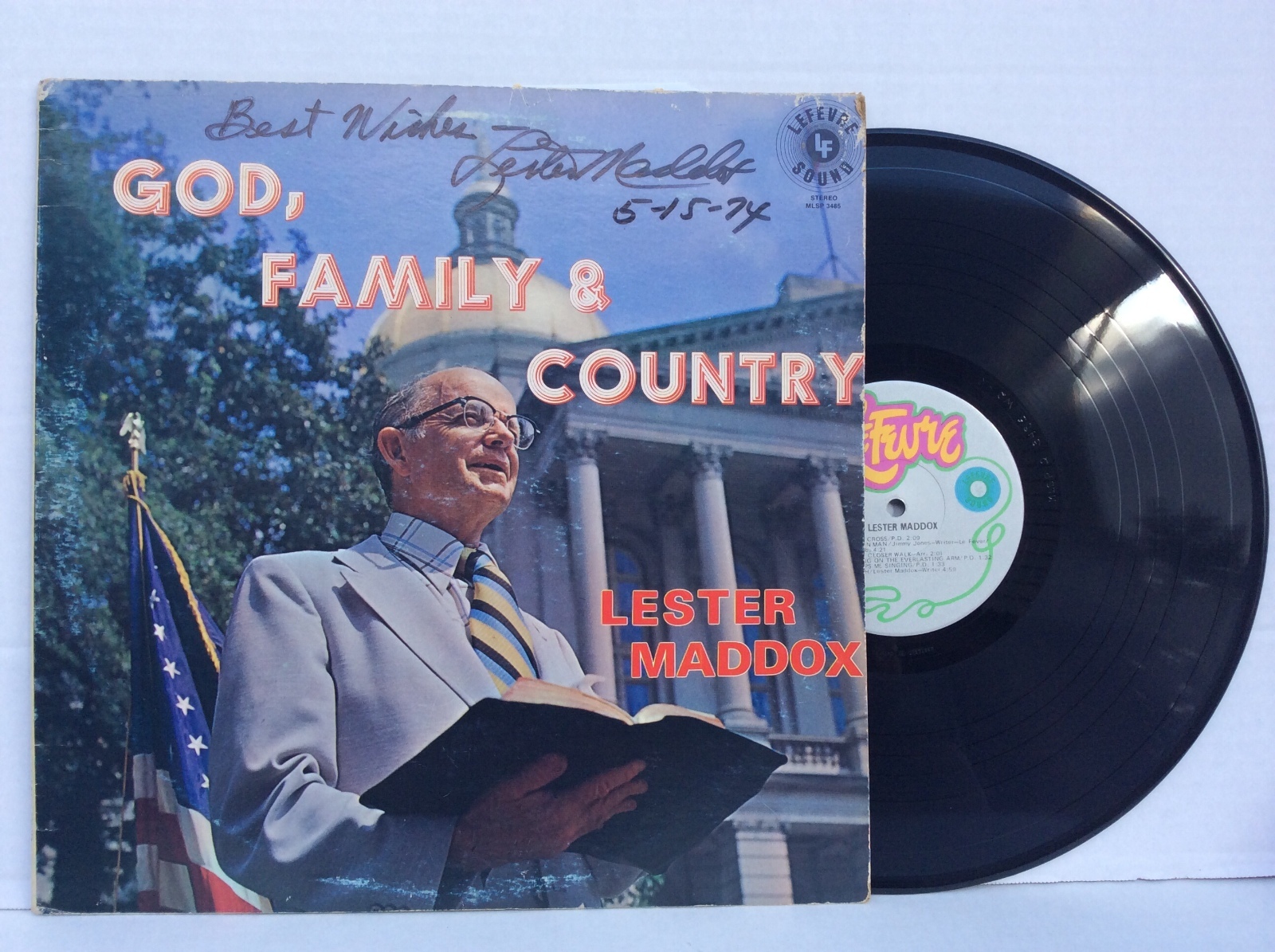 GOD, FAMILY & COUNTRY LESTER MADDOX former Georgia Governor STATESMEN QT AUTO