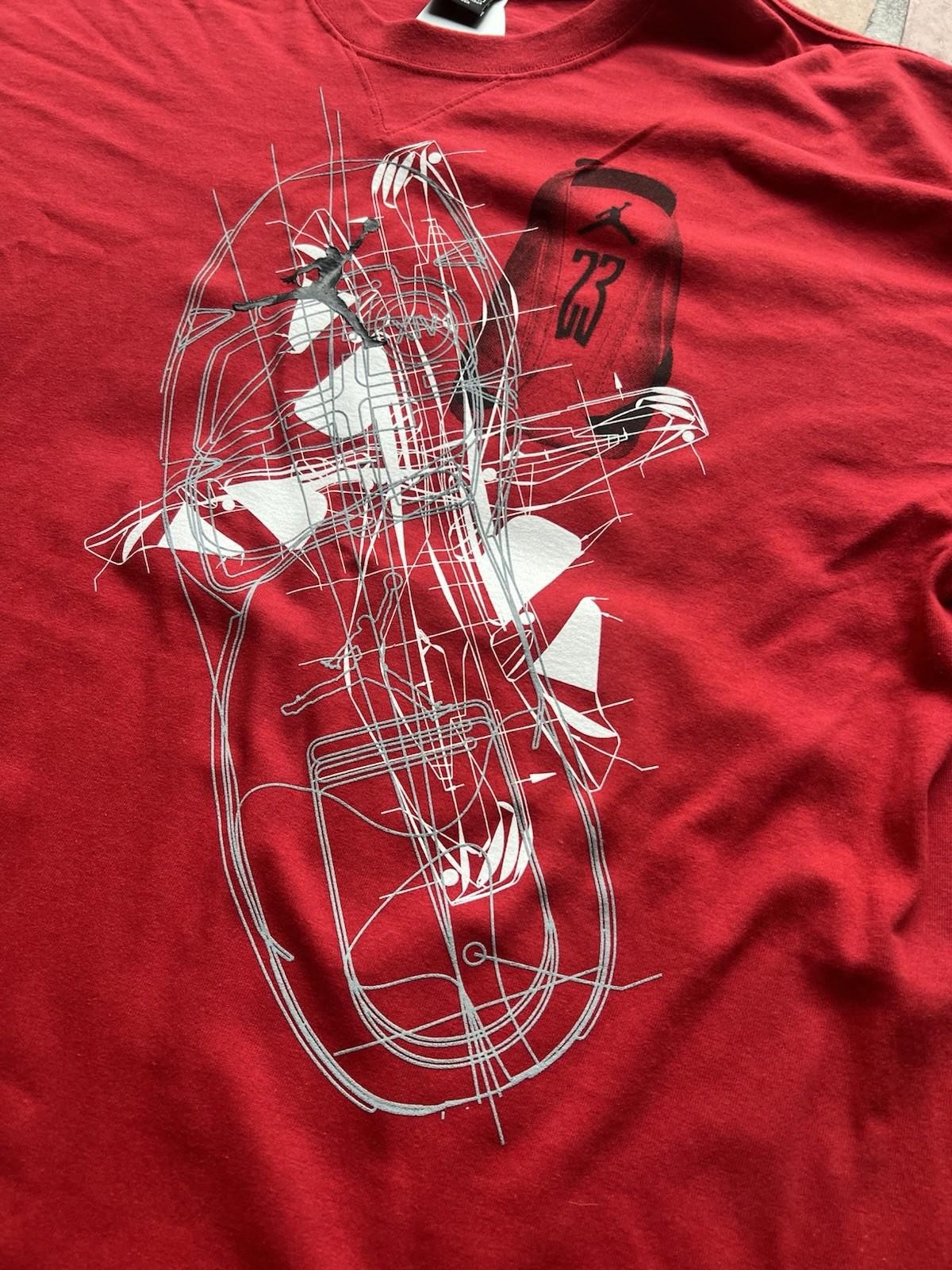 Nike Jordan Jumpman 2005 Red Graphic T-Shirt XXL NWT Vintage Sneaker Tee Rare