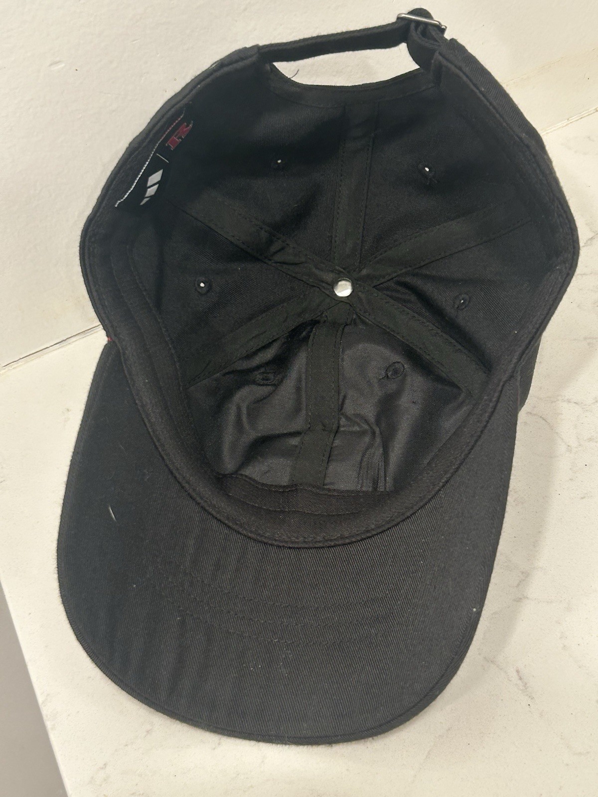 Adidas Rutgers Scarlet Knights Hat Black Adjustable NCAA Cap Embroidered R Logo