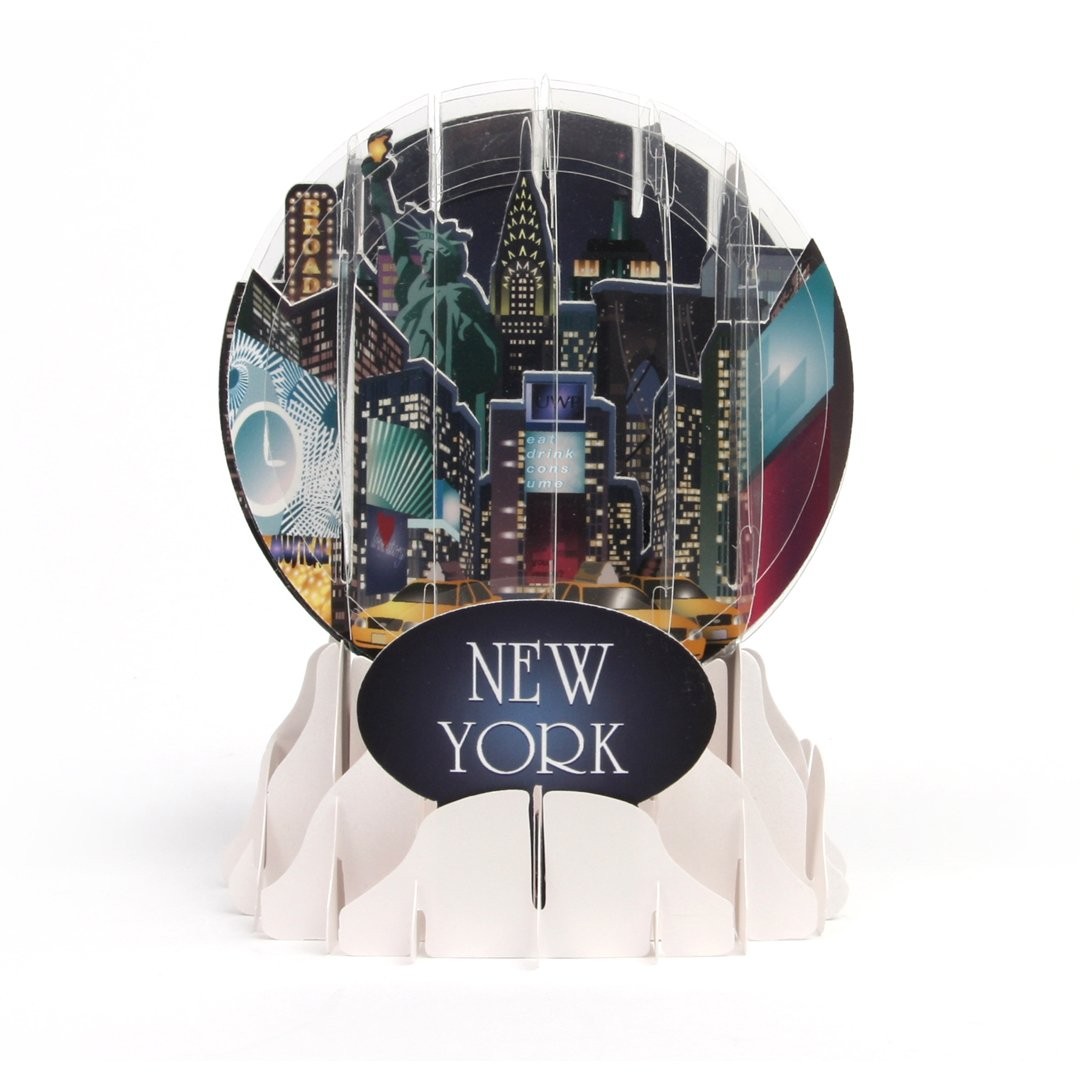 3D Pop Up Snow Globe Greeting Card – NEW YORK CITY