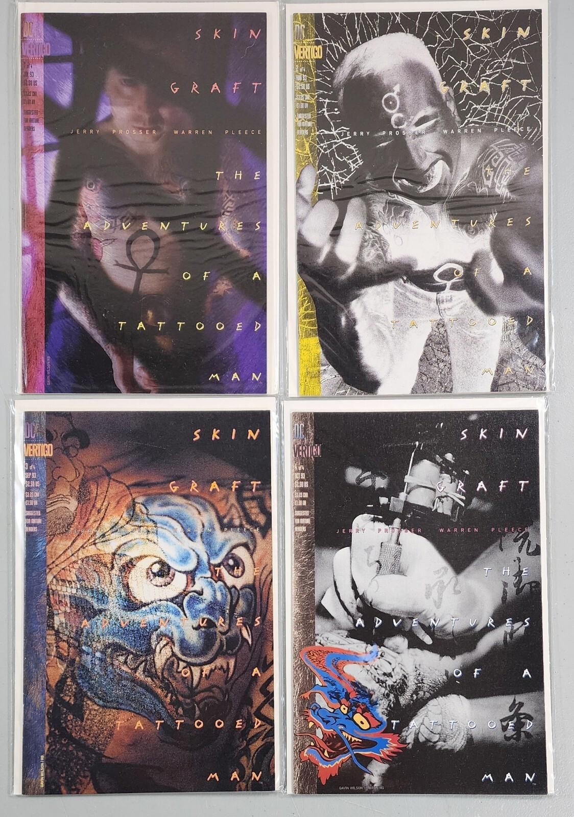 Skin Graft The Adventures of a Tattooed Man #1 2 3 4 Complete DC Vertigo Lot NM