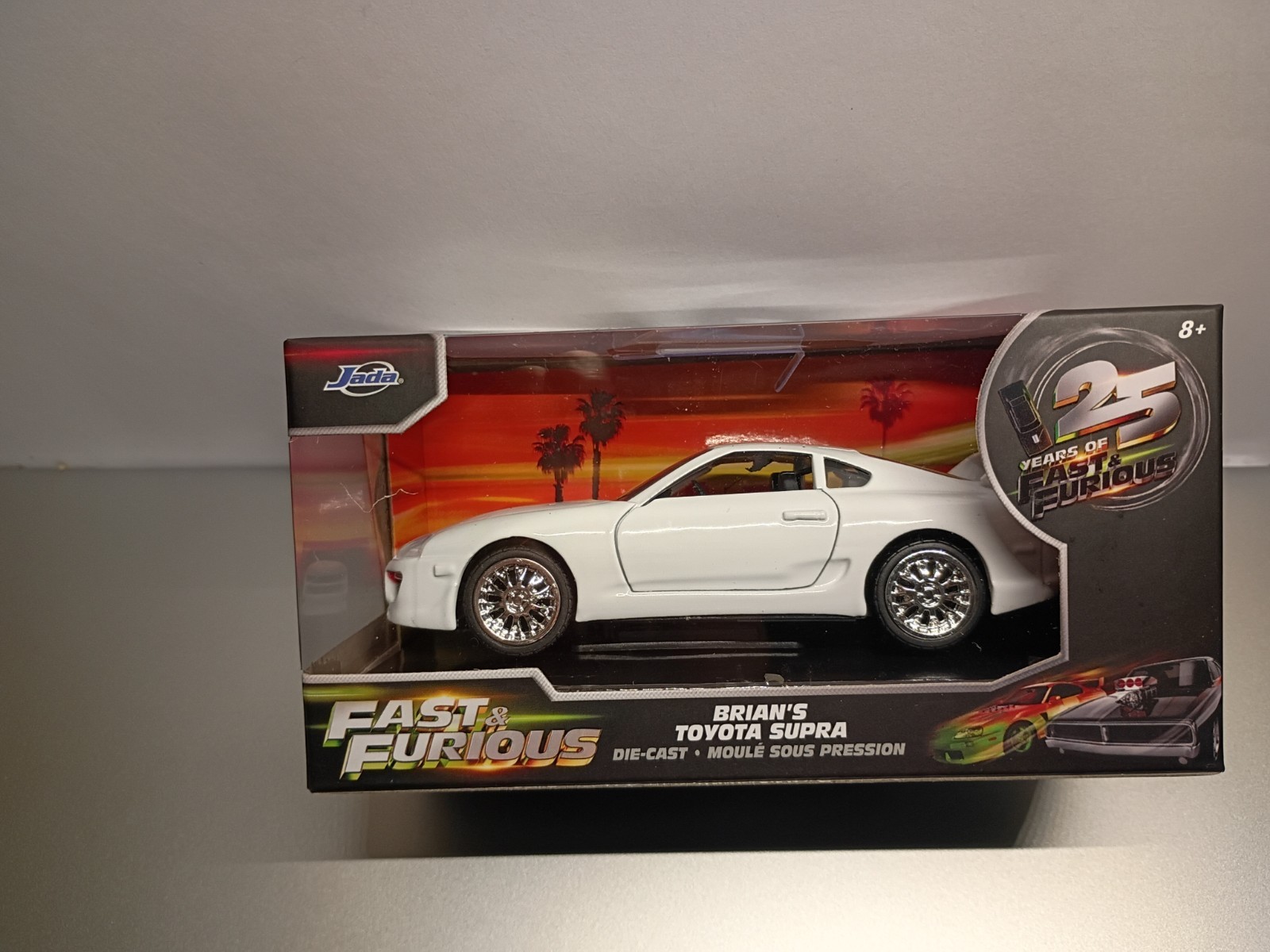Fast & Furious Brian’s Toyota Supra White Diecast 1:32 Scale 25 Year Anniversary