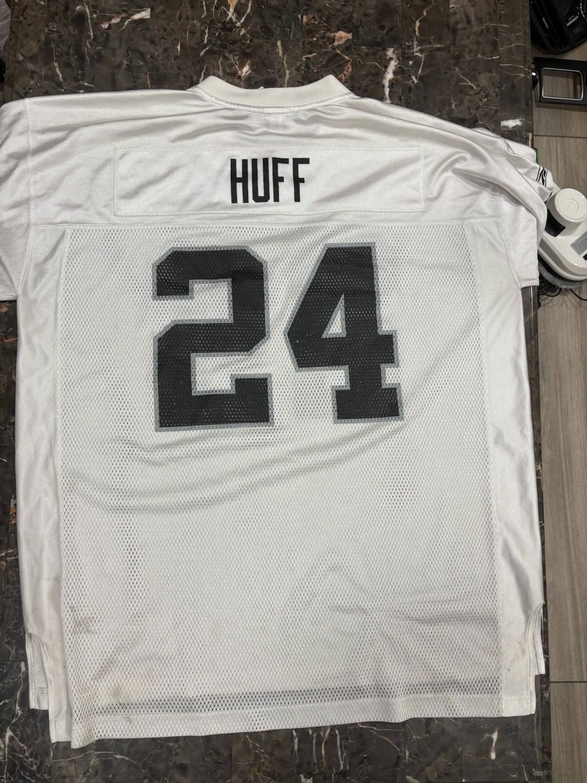 Oakland Raiders Jersey Mens XL White #24 Huff Reebok NFL Football