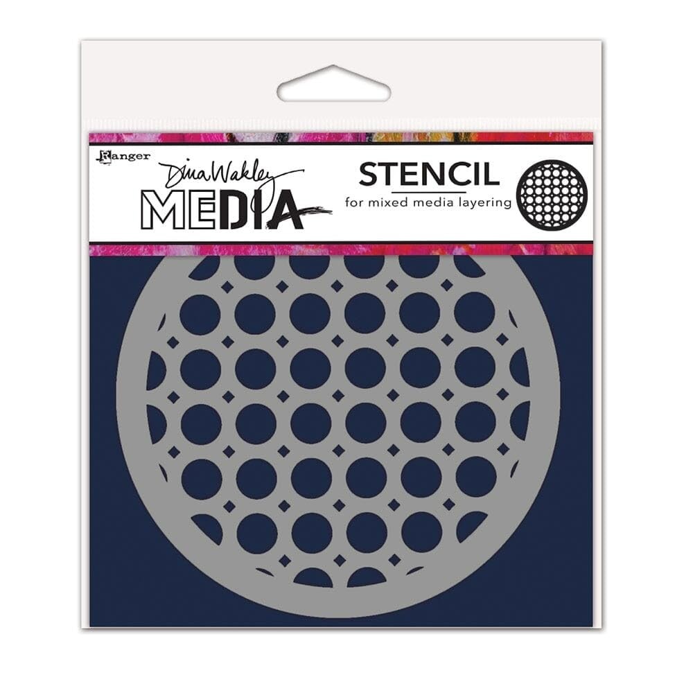 Rattan Coaster Stencil by Dina Wakley MEdia