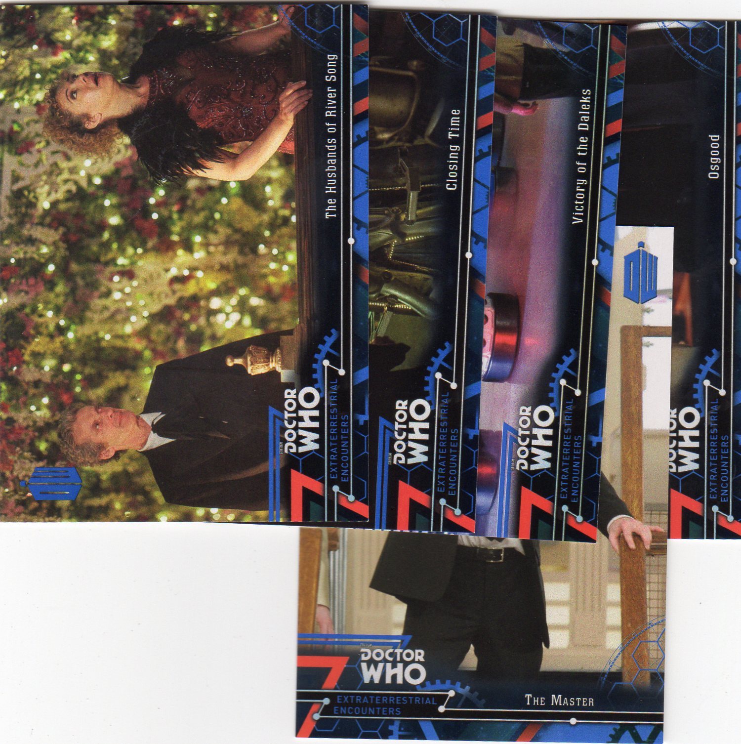 Doctor Who Topps Extraterrestrial Encounters 5 Blue parallel’s; 25,49,84,86,100