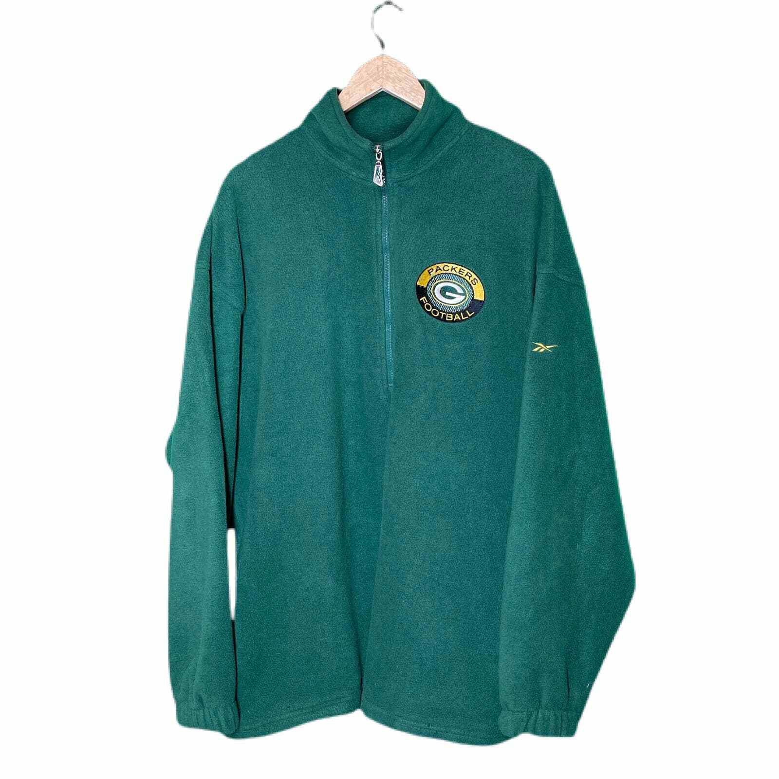 Vintage 90s Green Bay Packers Reebok Fleece Jacket Large