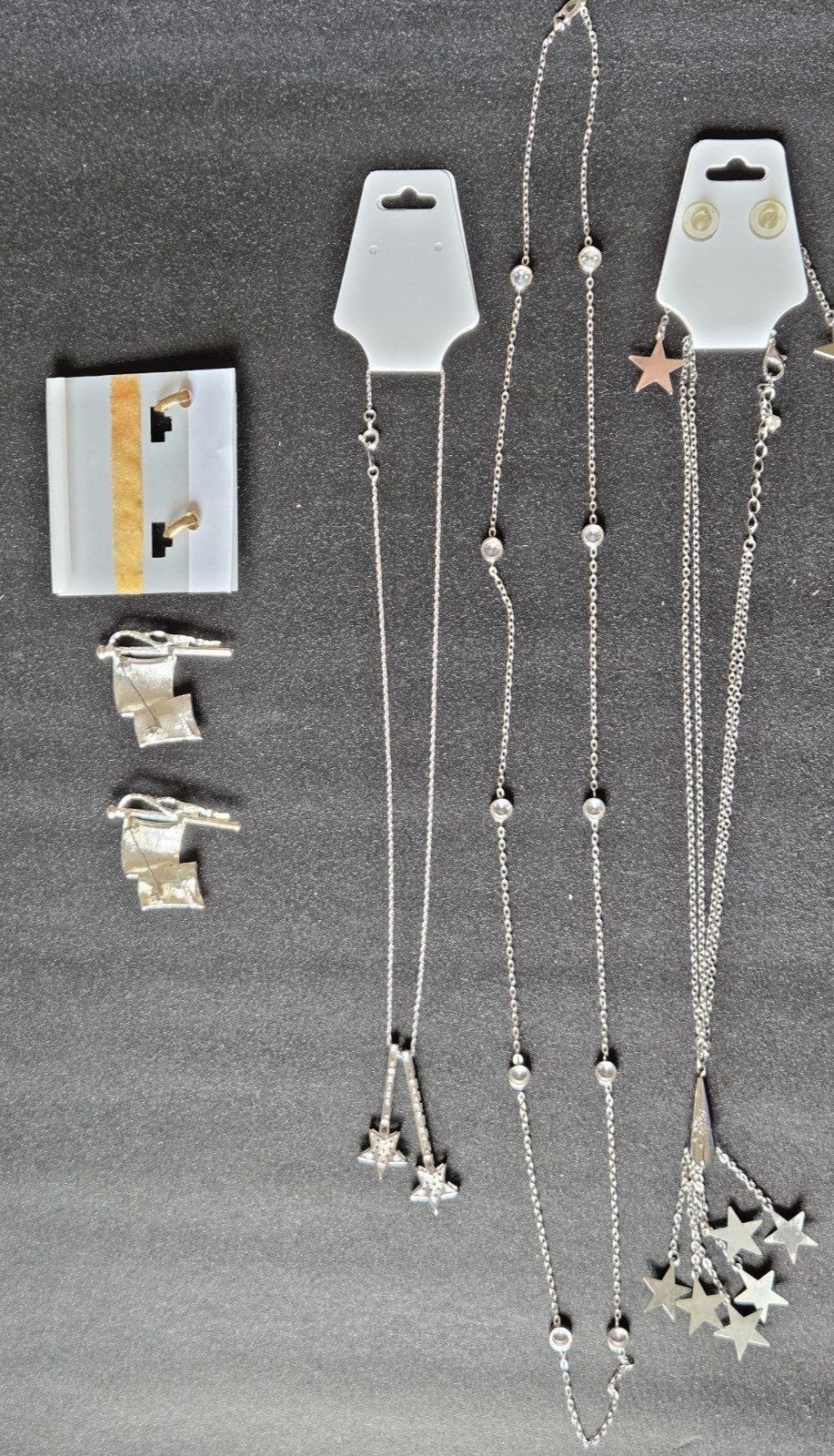 USA 4th of July Jewelry Lot Napier Flag Pins Givenchy Earrings Silver Necklaces