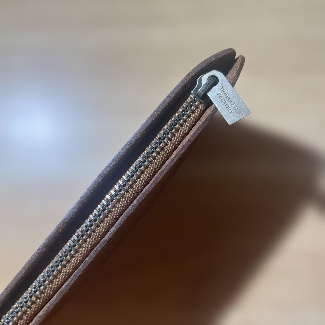 TRAVELER’S FACTORY Leather Pen Case M Camel