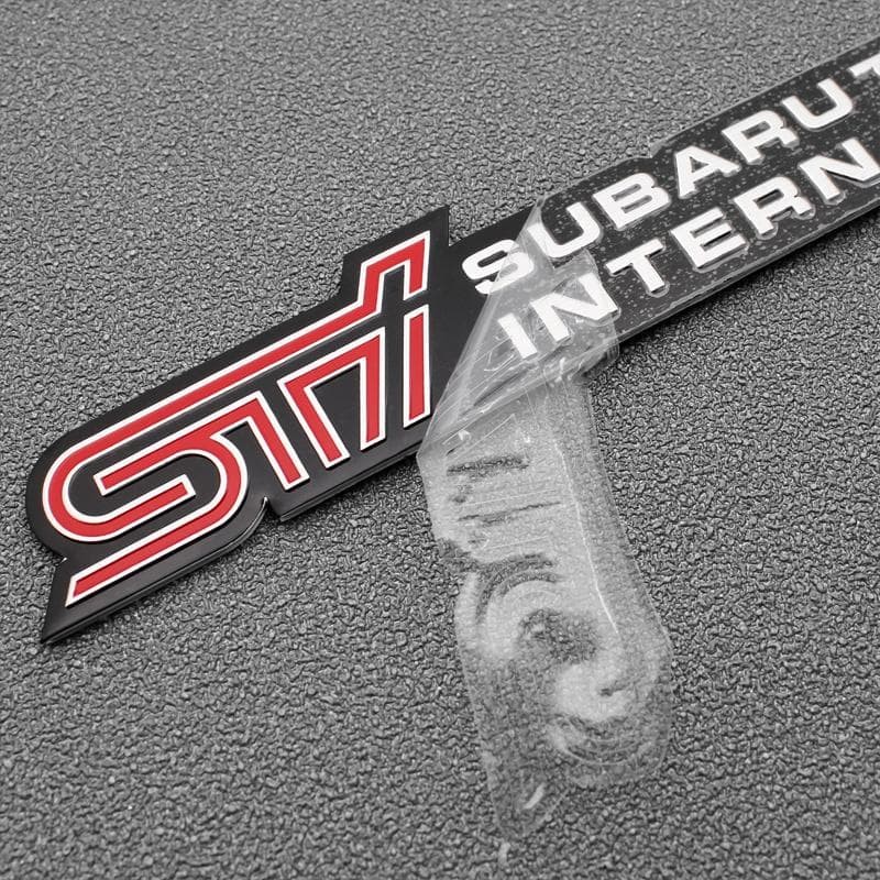 STI 3D emblem plate