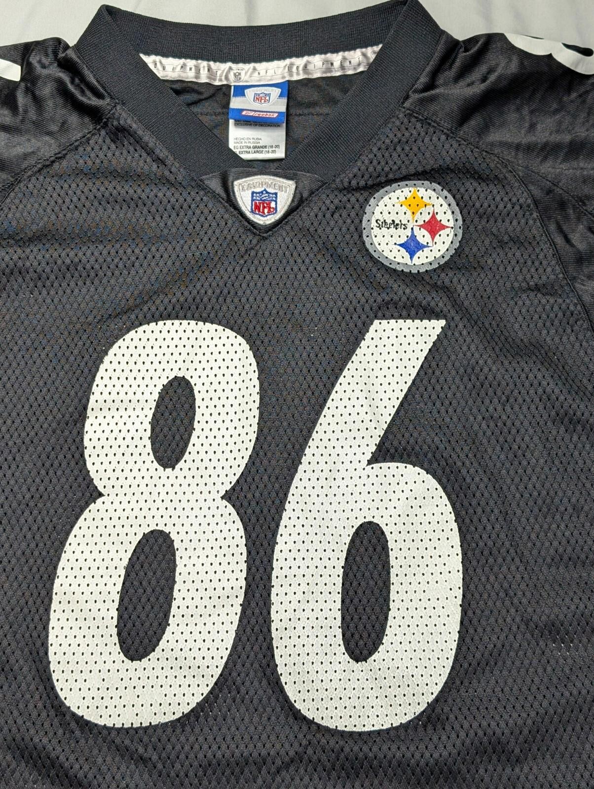 Reebok NFL Equipment Pittsburgh Steelers Jersey #86 Hines Ward Youth XL (18-20)