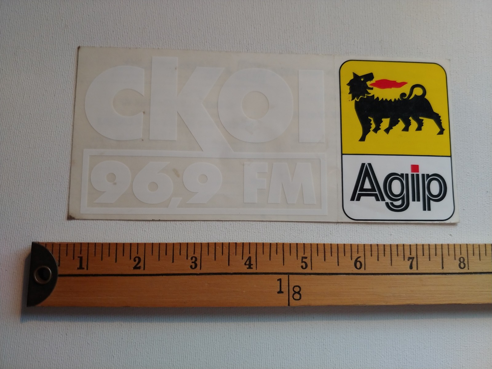 * 90S AGIP CKOI RADIO STATION SPONSOR RACING 96.9 FM STICKER DECAL *