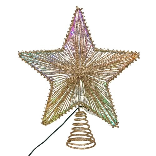 Kurt Adler 11.5″ 27 Lights Multicolor LED Star Treetop