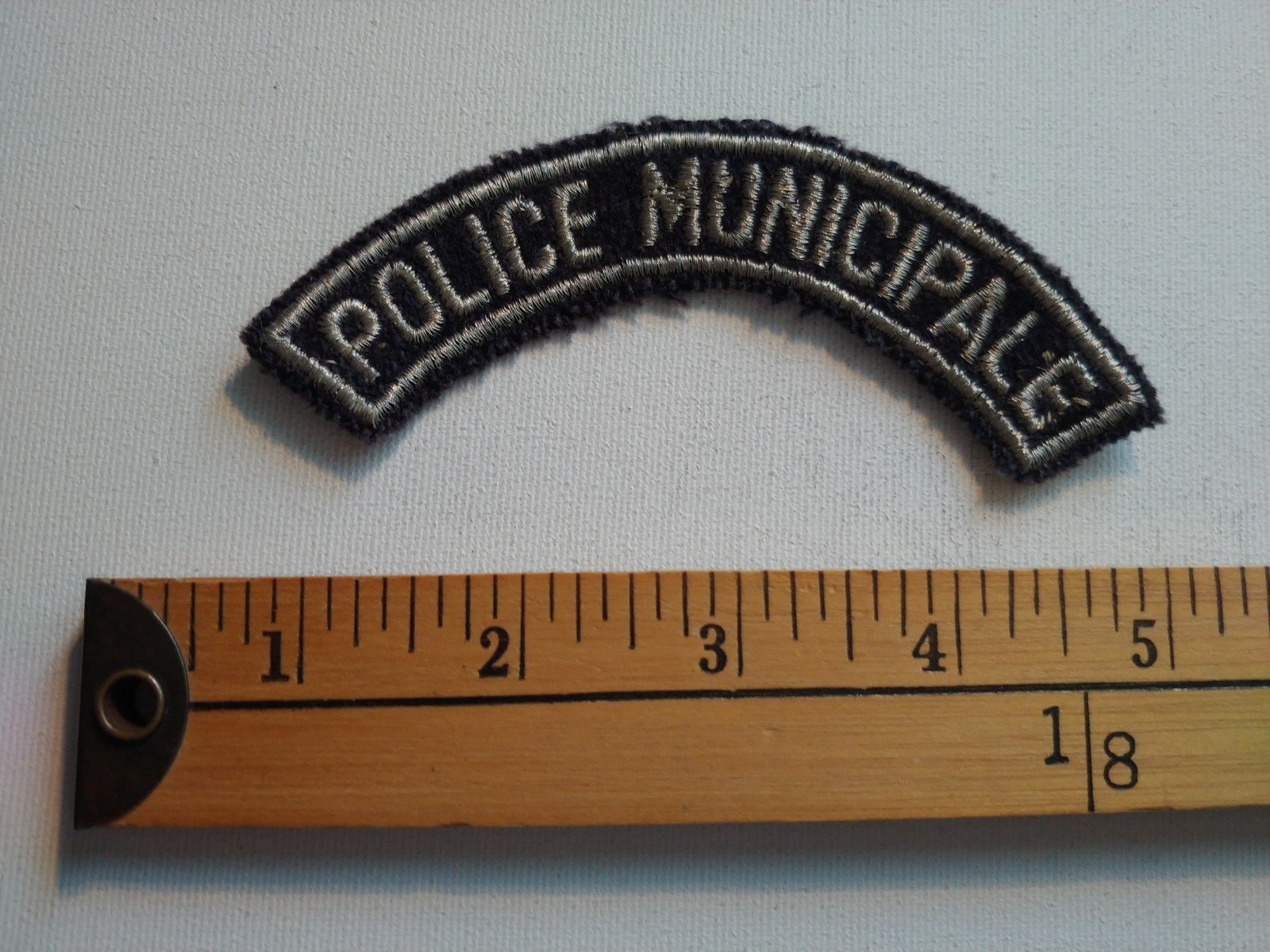 * VINTAGE FRENCH FRANCE MUNICIPAL POLICE MUNICIPALE ECUSSON PATCH CREST *