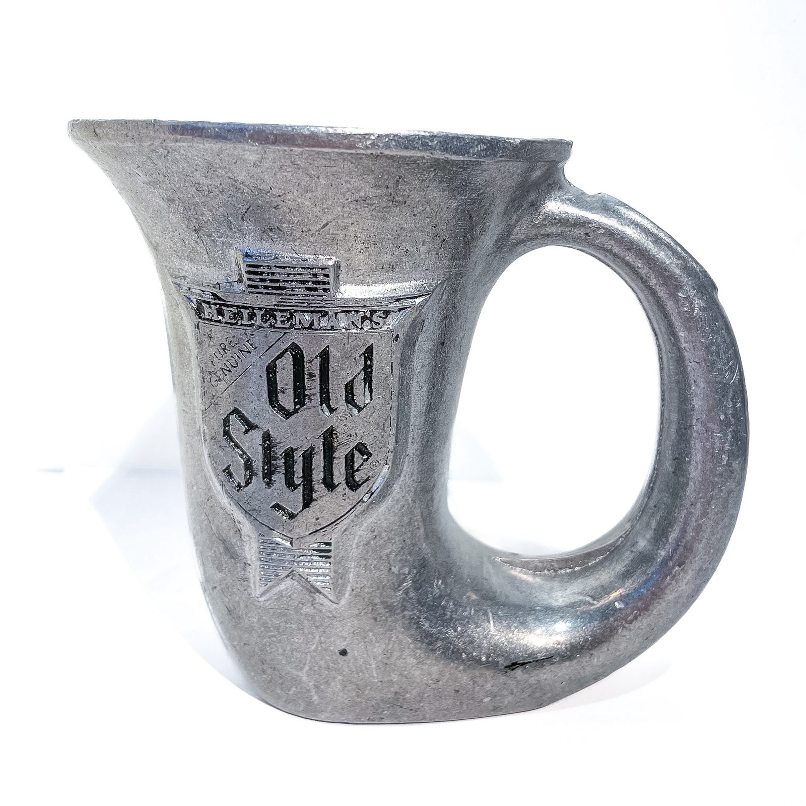 Vintage EUC Wilton Pewter OLD STYLE Michelob Horn Shaped Beer Stein With Bell!