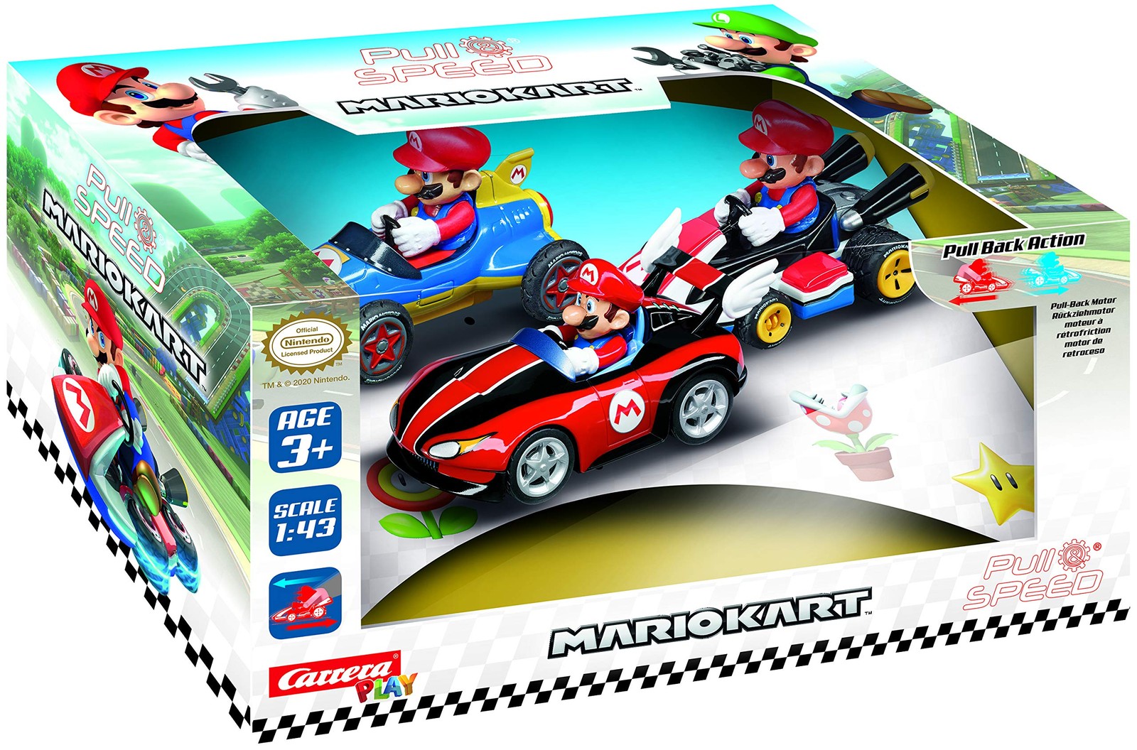 Carrera Pull & Speed Official Kids Toy Car Pull Back Vehicle for Ages 3 and Up