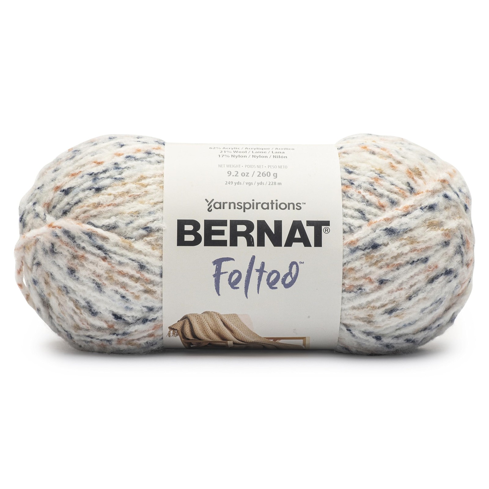 Bernat Felted Yarn-Ecru Fleck 161180-80012