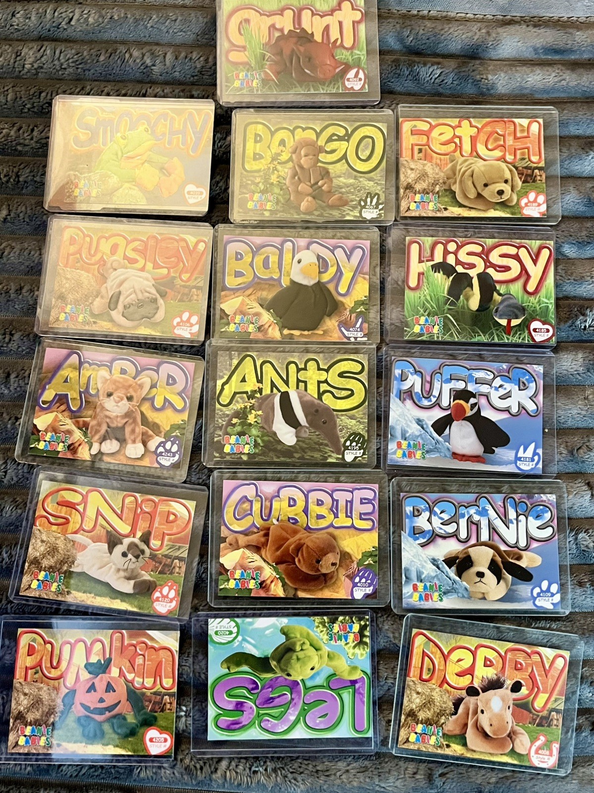 Ty Beanie Babies Collectible Cards Lot excellent condition