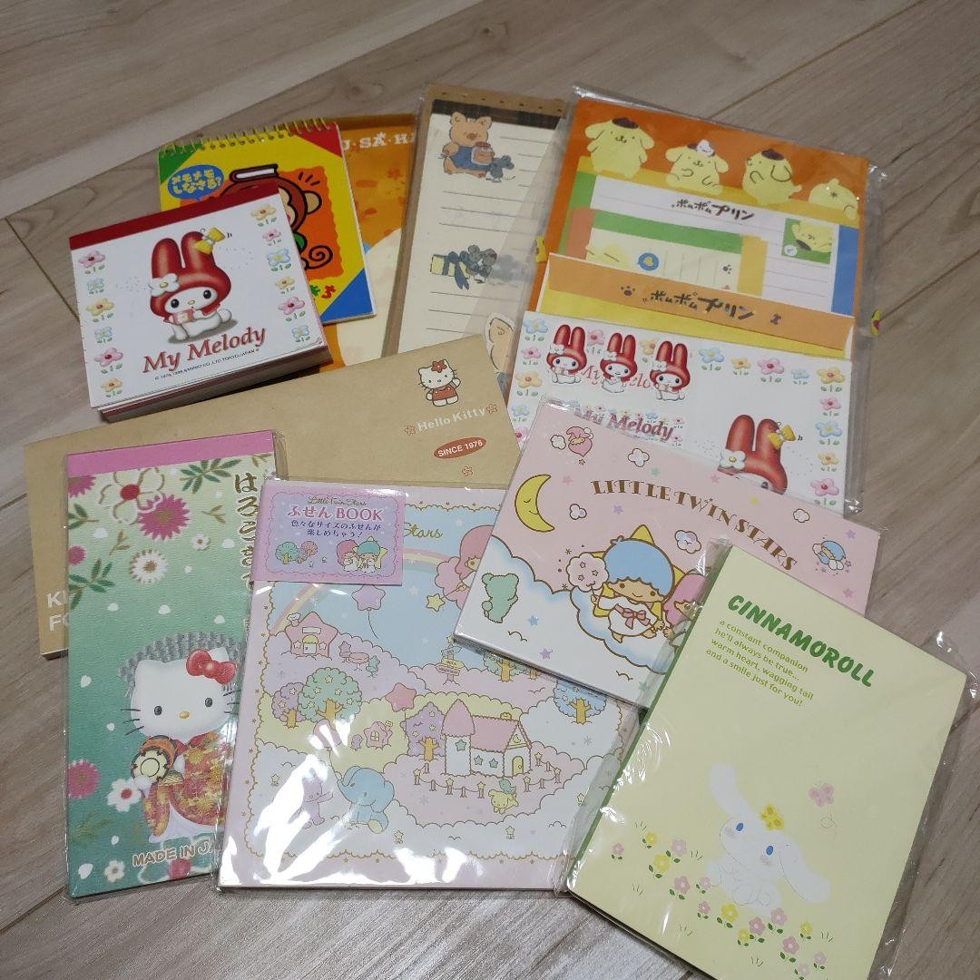 Memo pad, letter set, set, Sanrio, My Melody, etc.