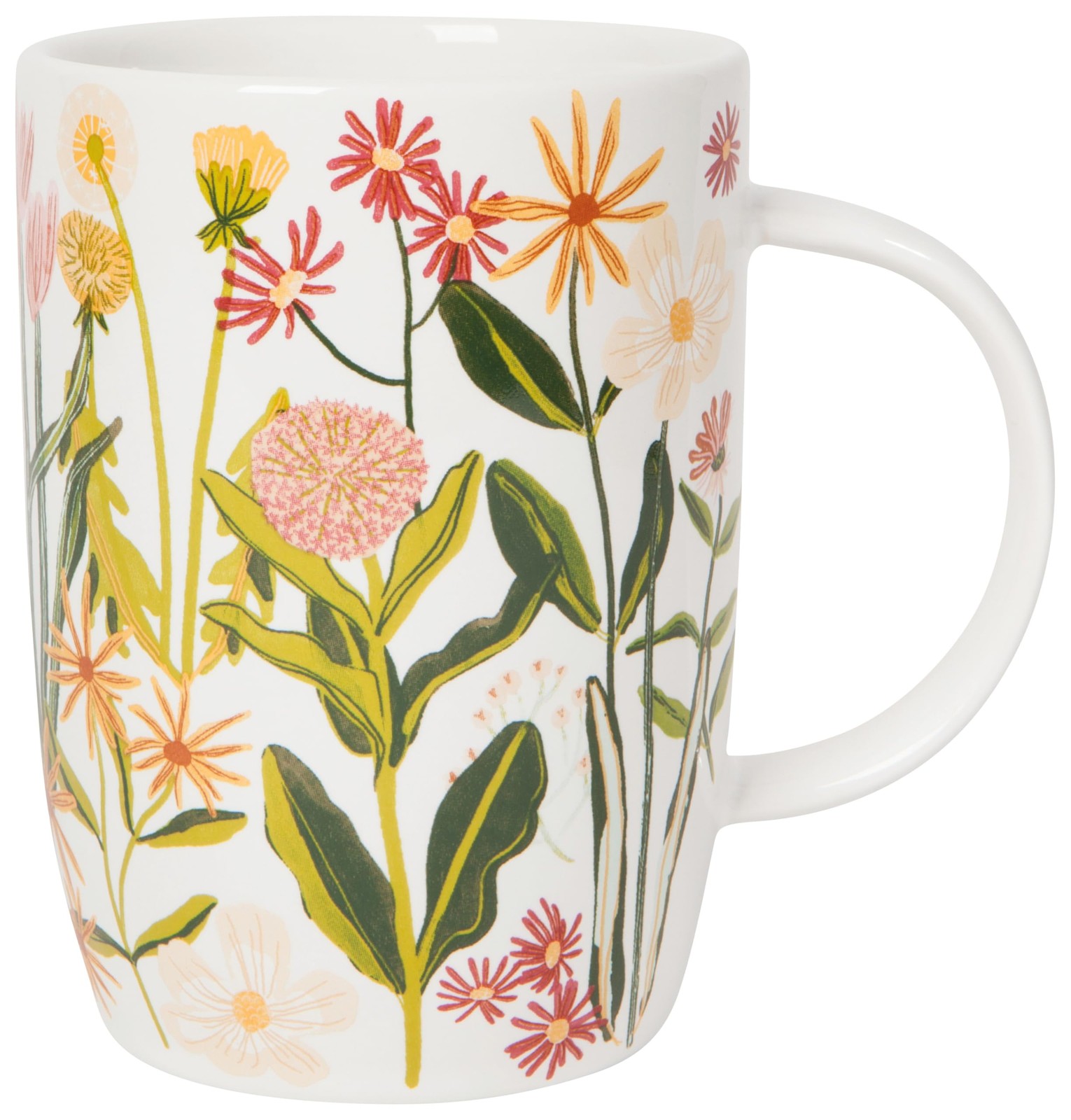 Now Designs Tall Bees Blooms Stoneware Mug Multicolor 18 Oz Classic Ceramic