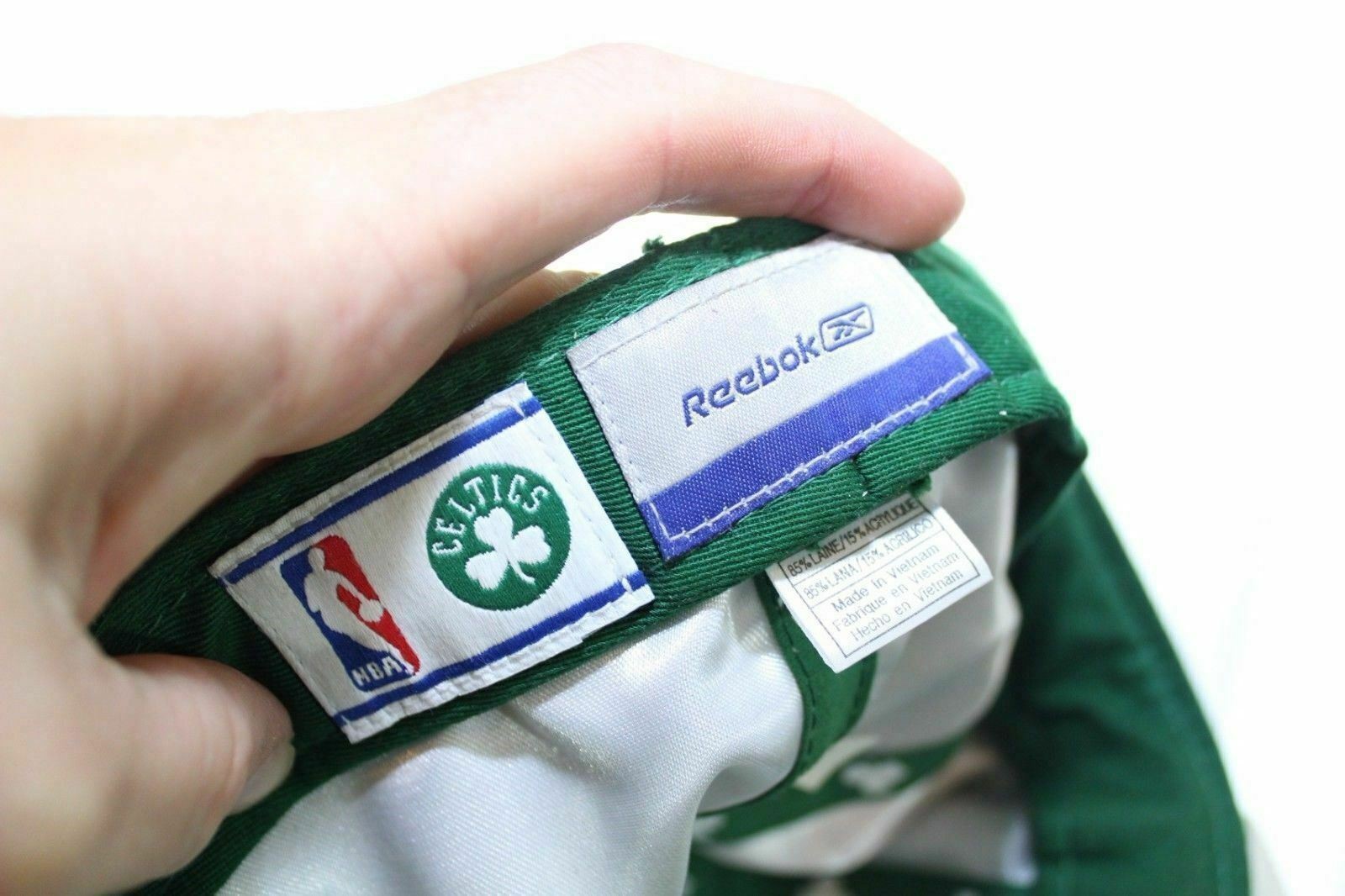 Boston Celtics Reebok Hat – Wool / Acrylic – NBA Green Fitted Cap Size 7 3/8