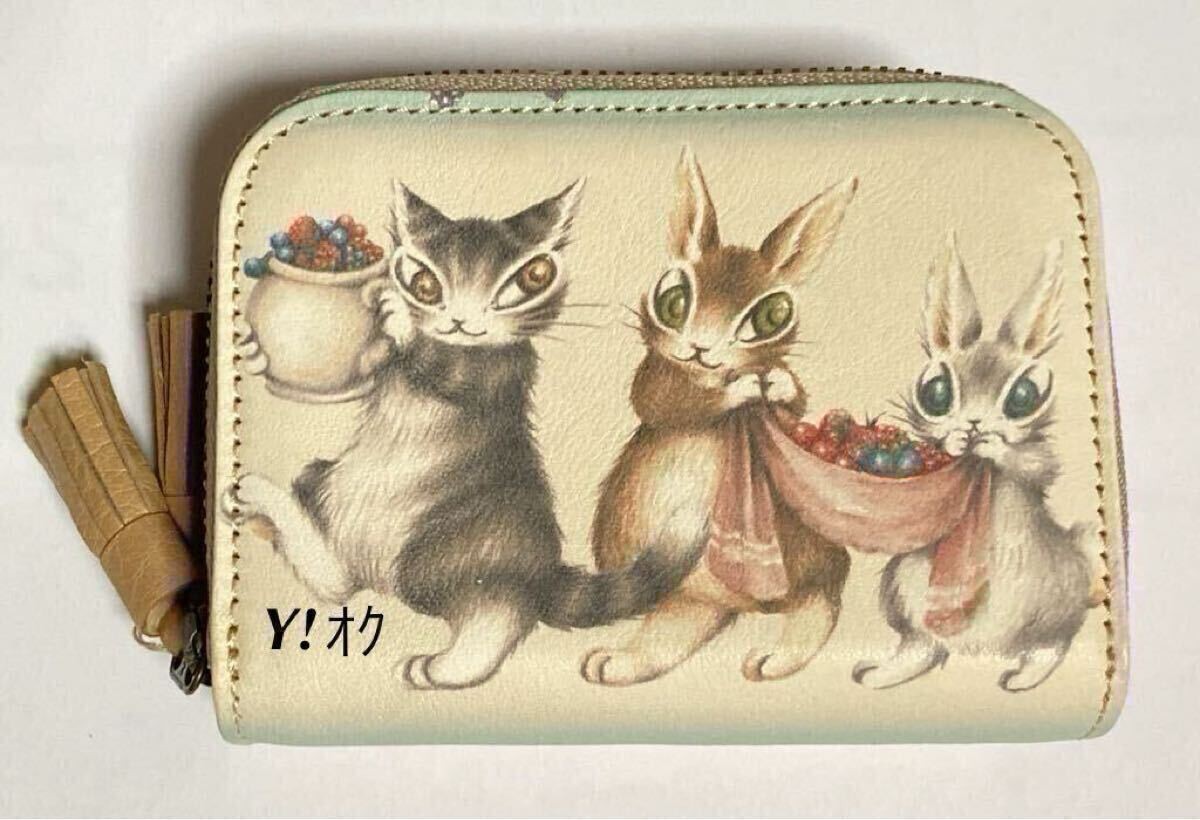 Wachifield Cat Dayan Coin Card Wallet Leather Japan Small Purse