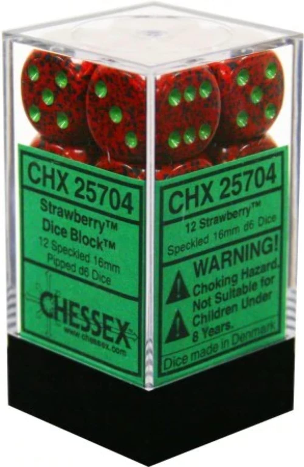 Chessex d6 16mm Strawberry (12)