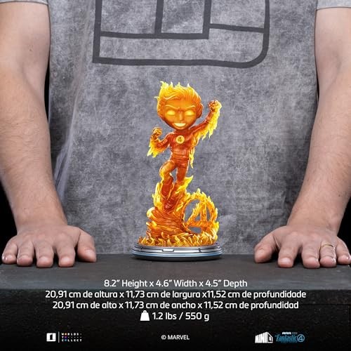 Iron Studios Human Torch Statue – Fantastic Four, 8.2″ PVC Collectible Figure