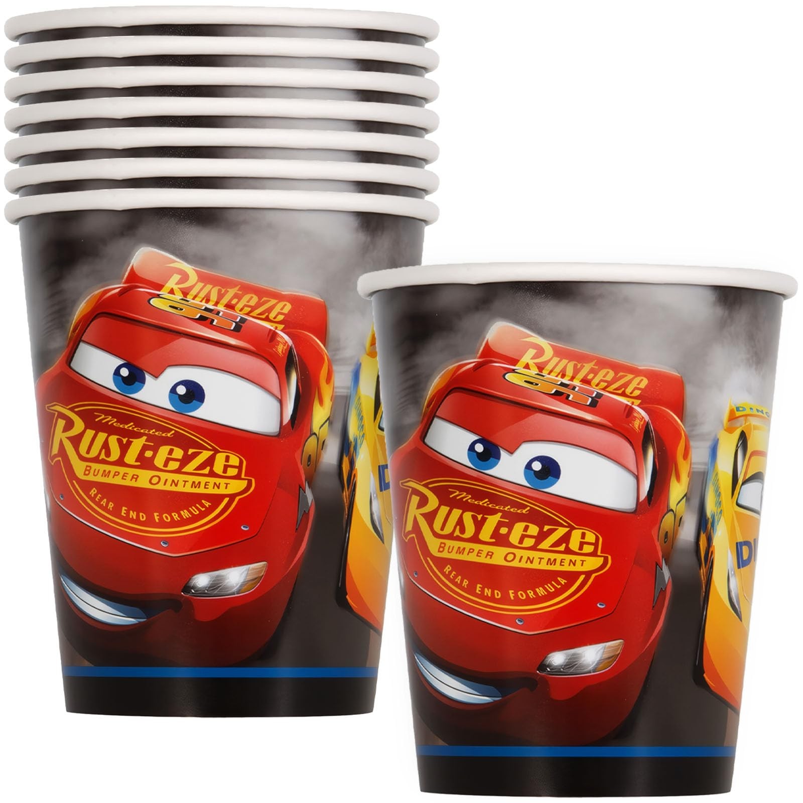 Disney Cars 3 Paper Cups – 8 Pcs