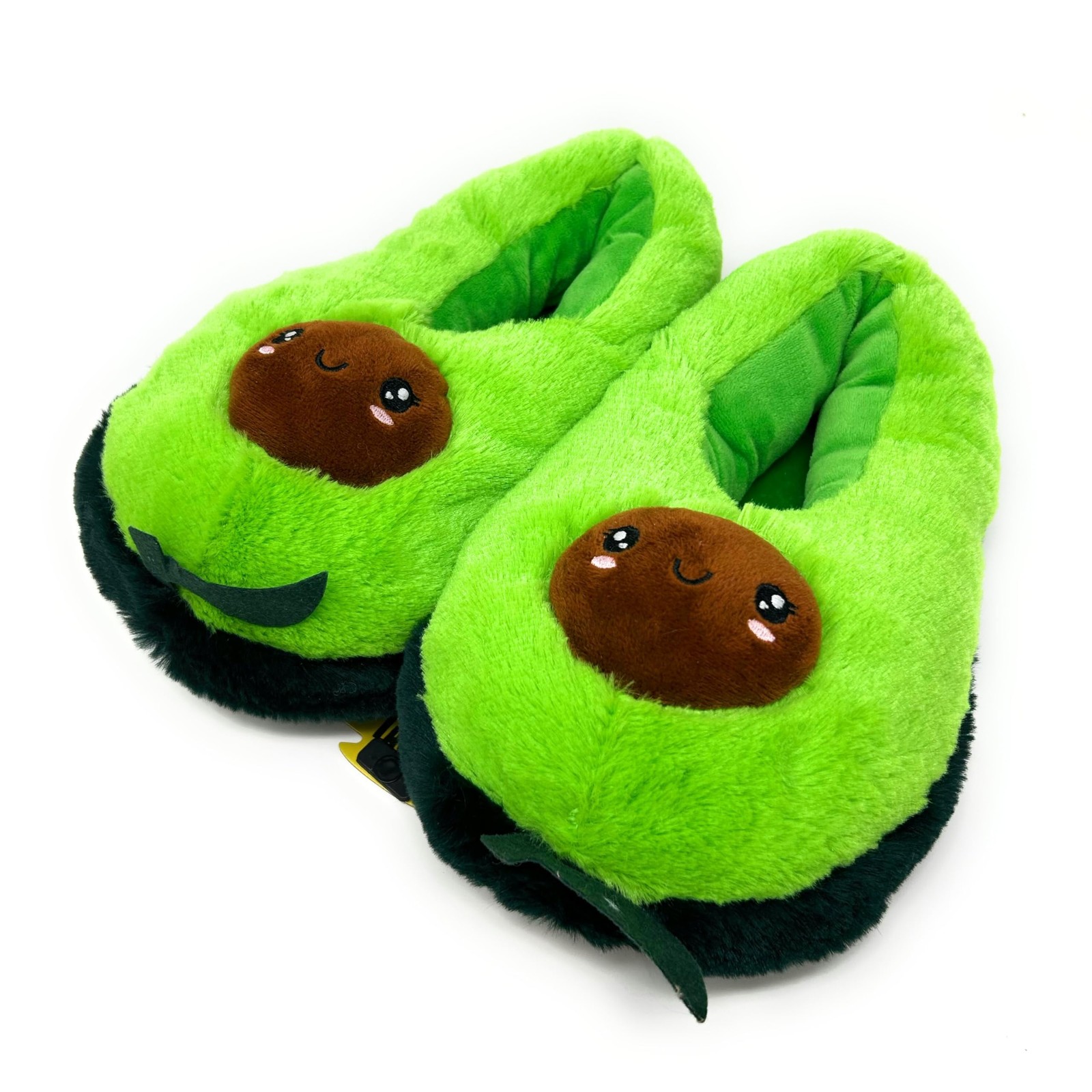 Oooh Geez Womens Fuzzy Fruit Hug Slippers Avocuddle Non-Slip Cozy Size 9-10