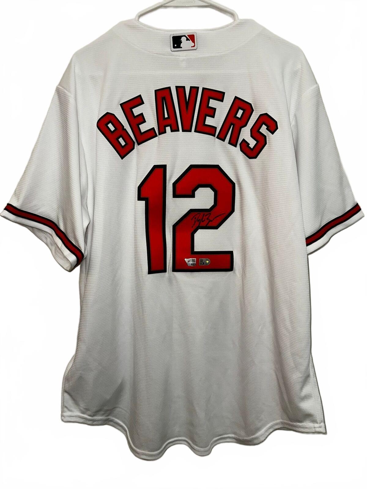 Dylan Beavers Baltimore Orioles Autographed White Nike Replica Jersey