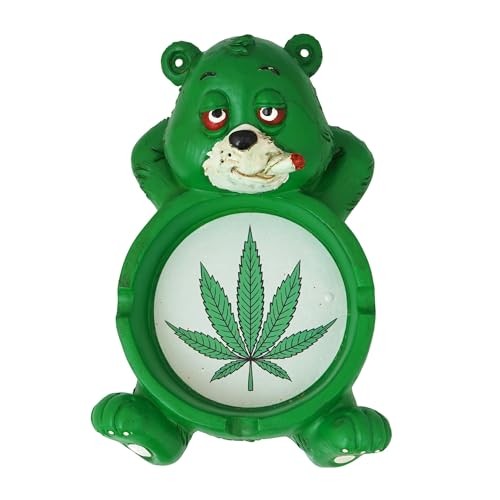 Fantasy Gifts Stoner Bear Polyresin Ashtray – 4″x6″