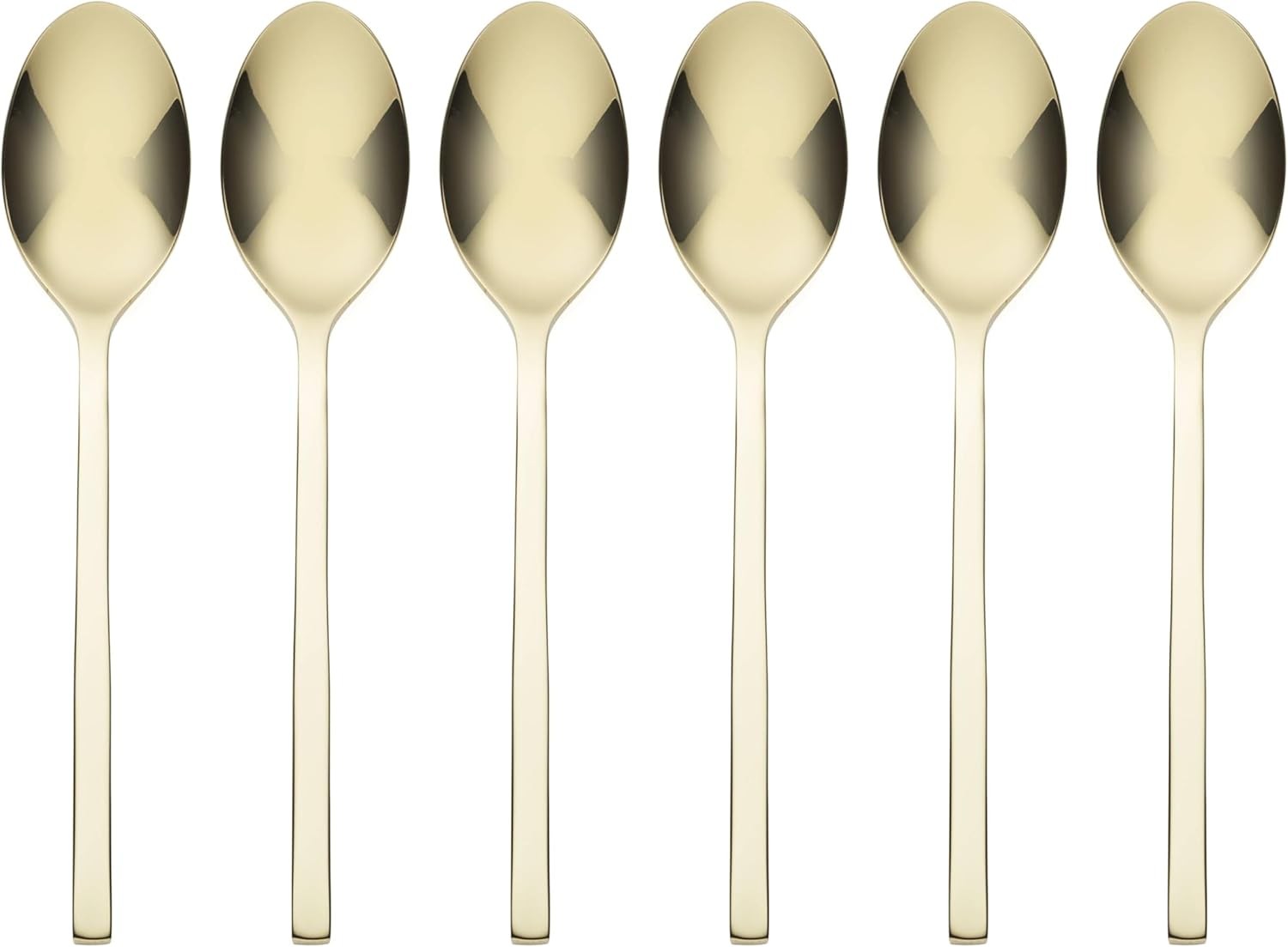 895331 Allay Champagne Everyday Flatware Teaspoons Metallic, Set of 6