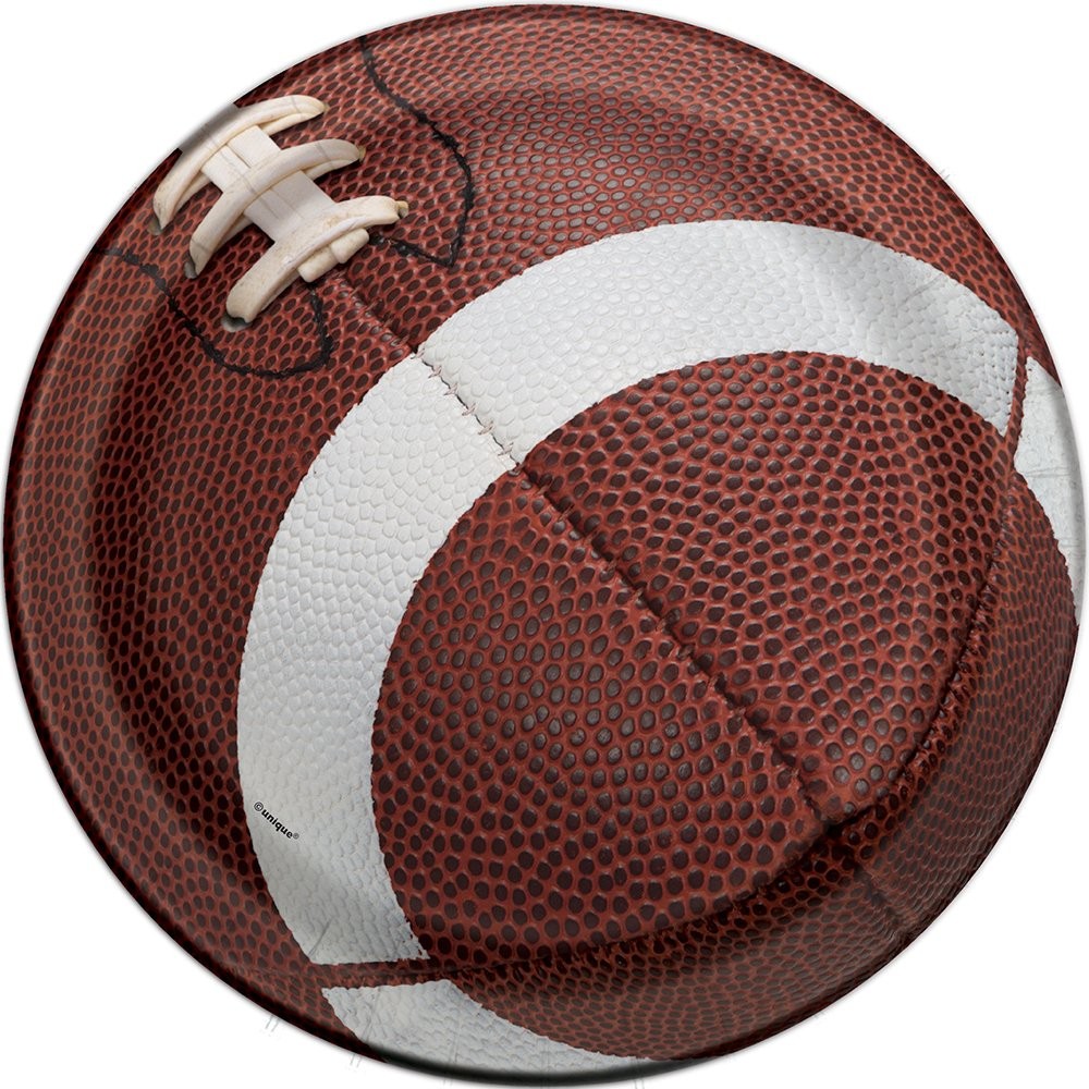 Football Dessert Party Plates, 7″, 8 Ct.,Party Tableware & Serveware