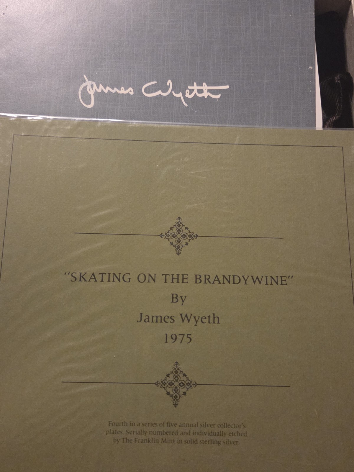 Set of 5 Franklin Mint Sterling Silver James Wyeth Decorative Plates 1972-1976