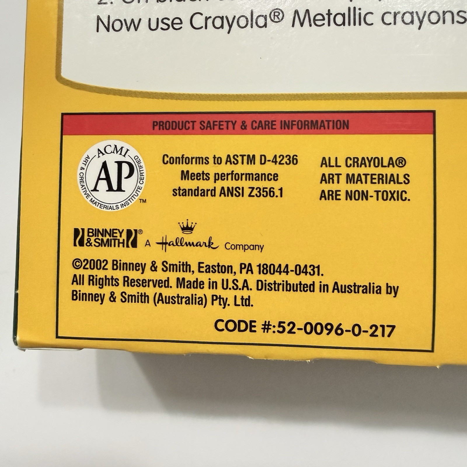 NIB 96 Crayola Crayons Built In Sharpener – 2002 Retired/Rare & Metallic RX Gel