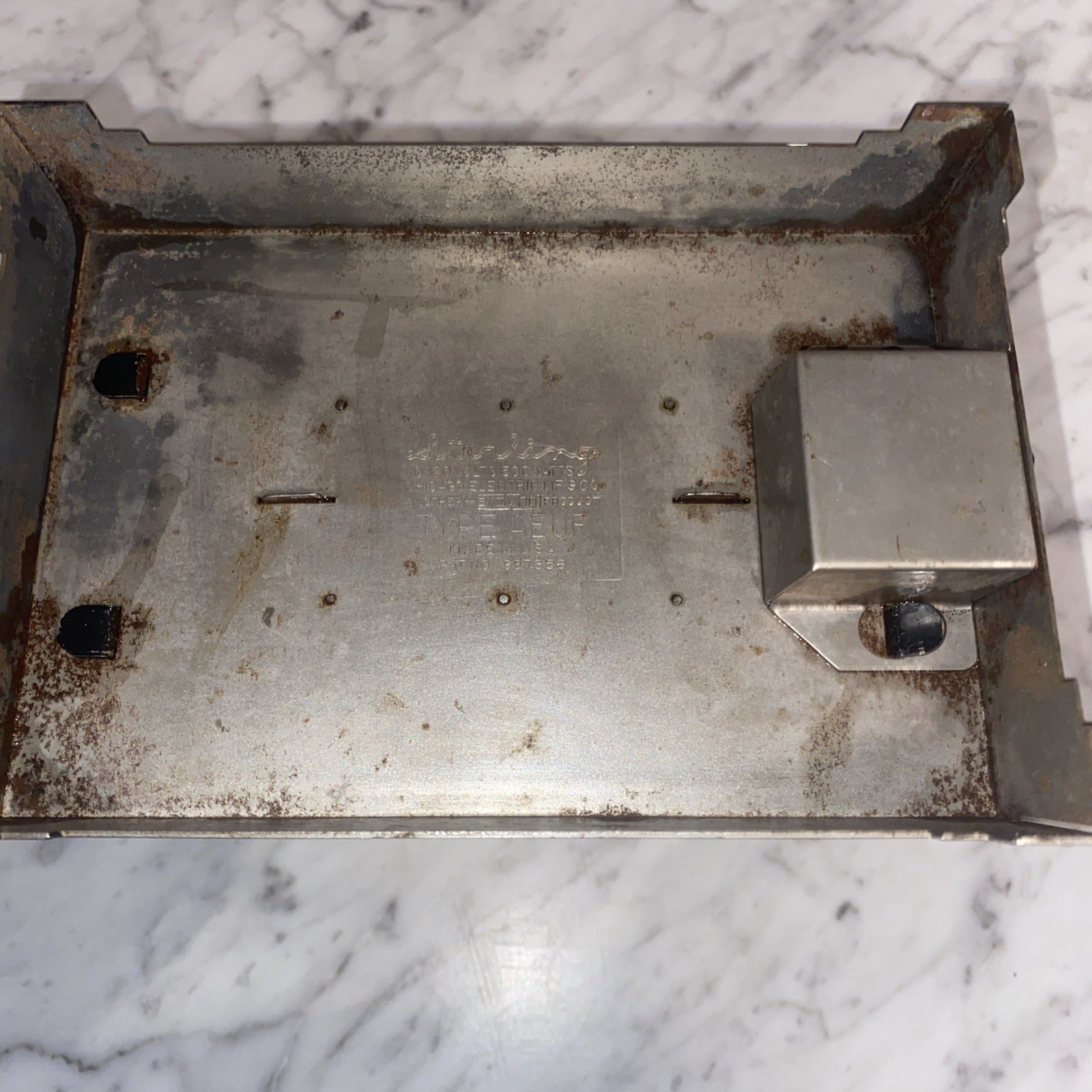Vintage 1950s Sterling Handy Hot Pull Down 2 Sided Toaster Type AEUF WORKS