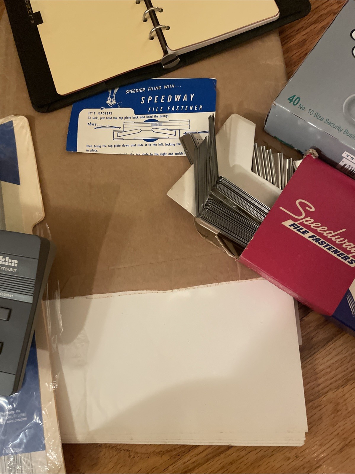 Vintage Office Supply Junk Props Lot Industrial Kardex Cards Spelling Ace Slide