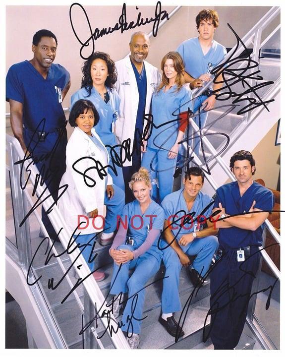 Greys Anatomy cast SIGNED reprint 8×10 Photo Autographed RP #1