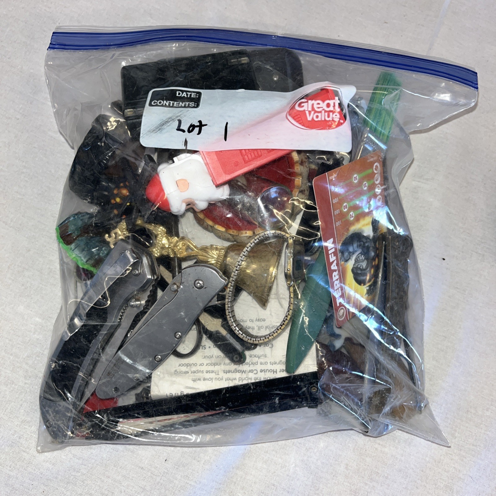 3 Pound Junk Drawer Lot Mixed Toys Knives Metal Plastic