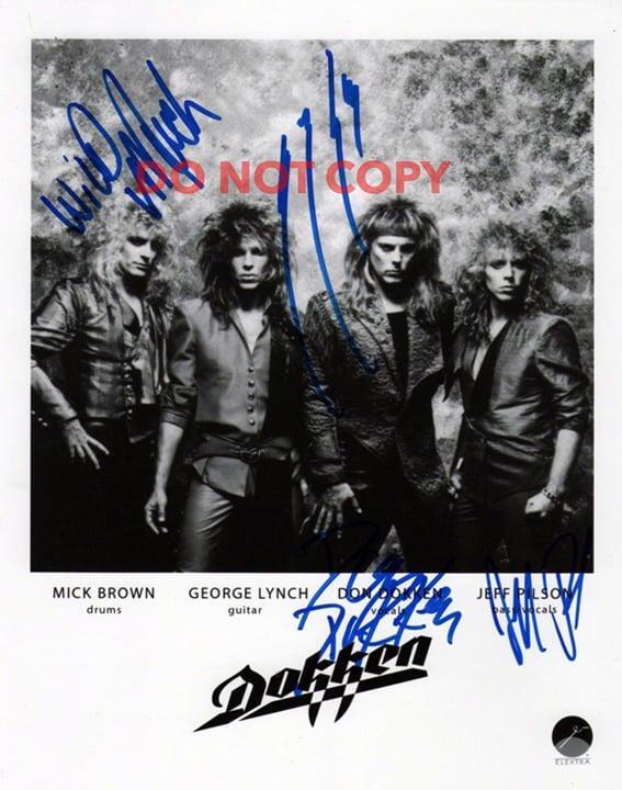 Dokken band Signed Reprint 8×10 Photo Autographed RP