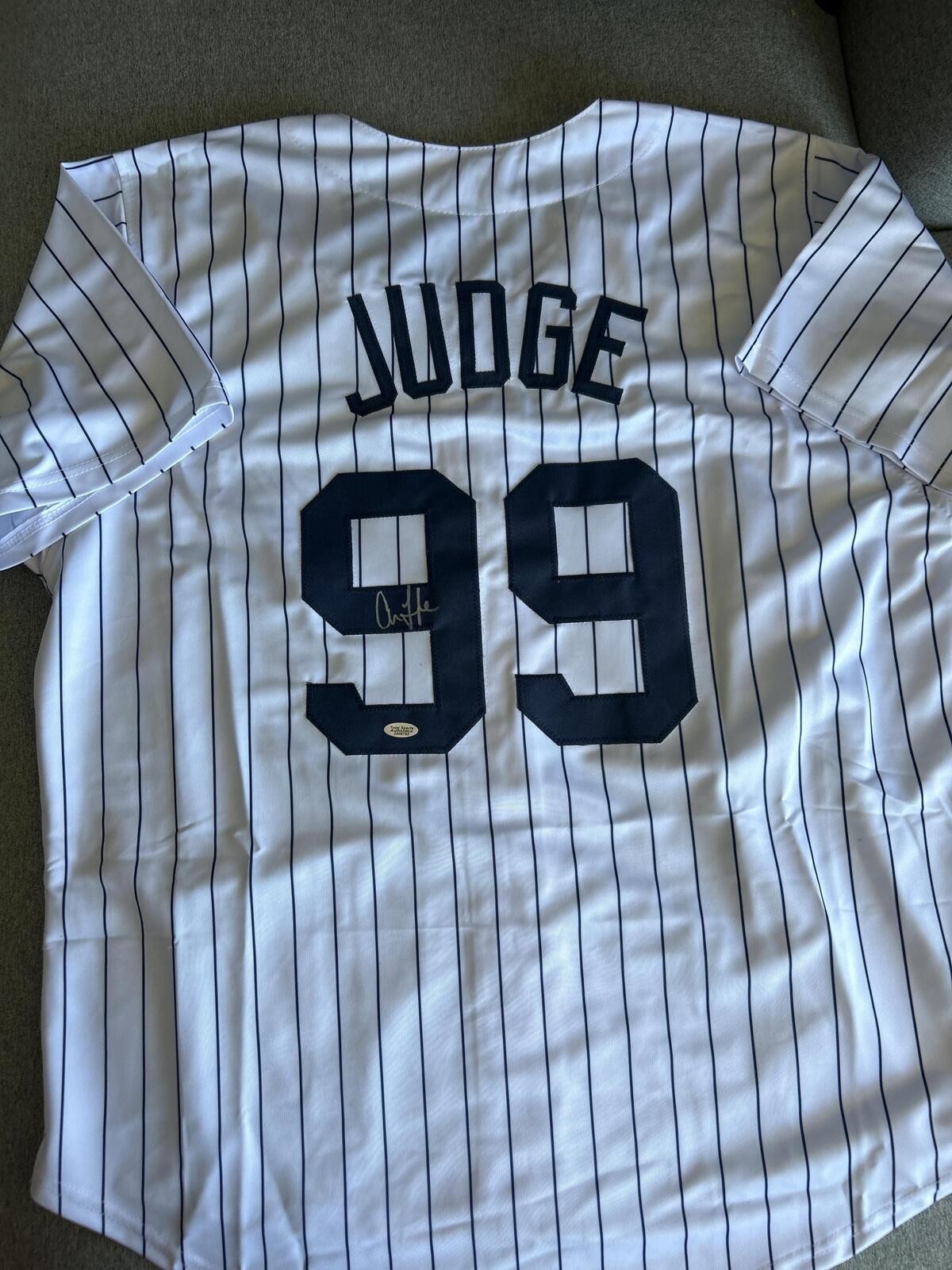 Aaron Judge Signed Autographed New York Yankees MLB Players Choice Jersey w/COA