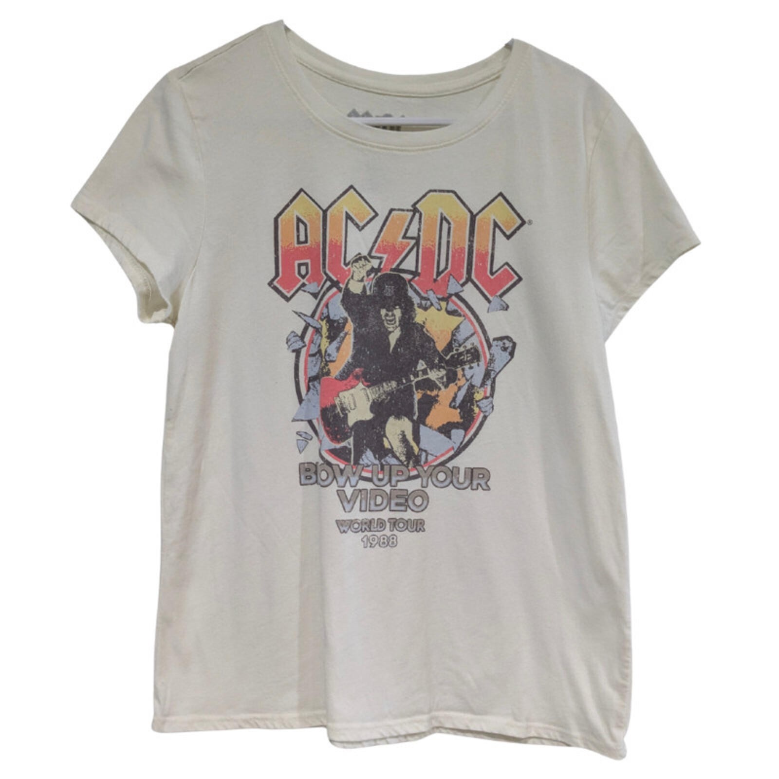 AC/DC Women’s “Blow Up Your Video World Tour 1988” T-Shirt, Small, Released 2022