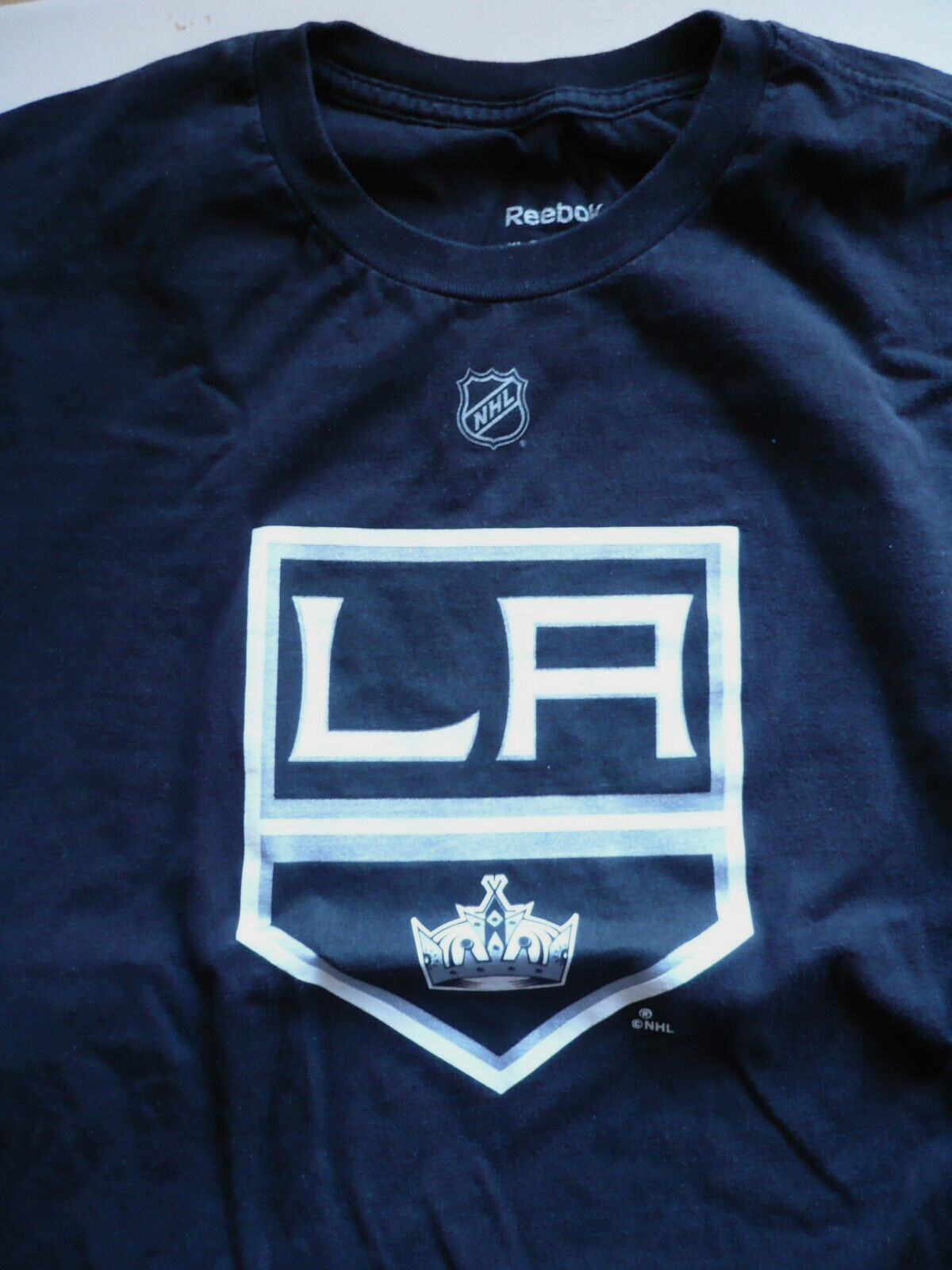 LA KINGS, NHL, QUICK 32 Design REEBOK T-Shirt YOUTH XL EG TG 18 Short Sleeve BLK