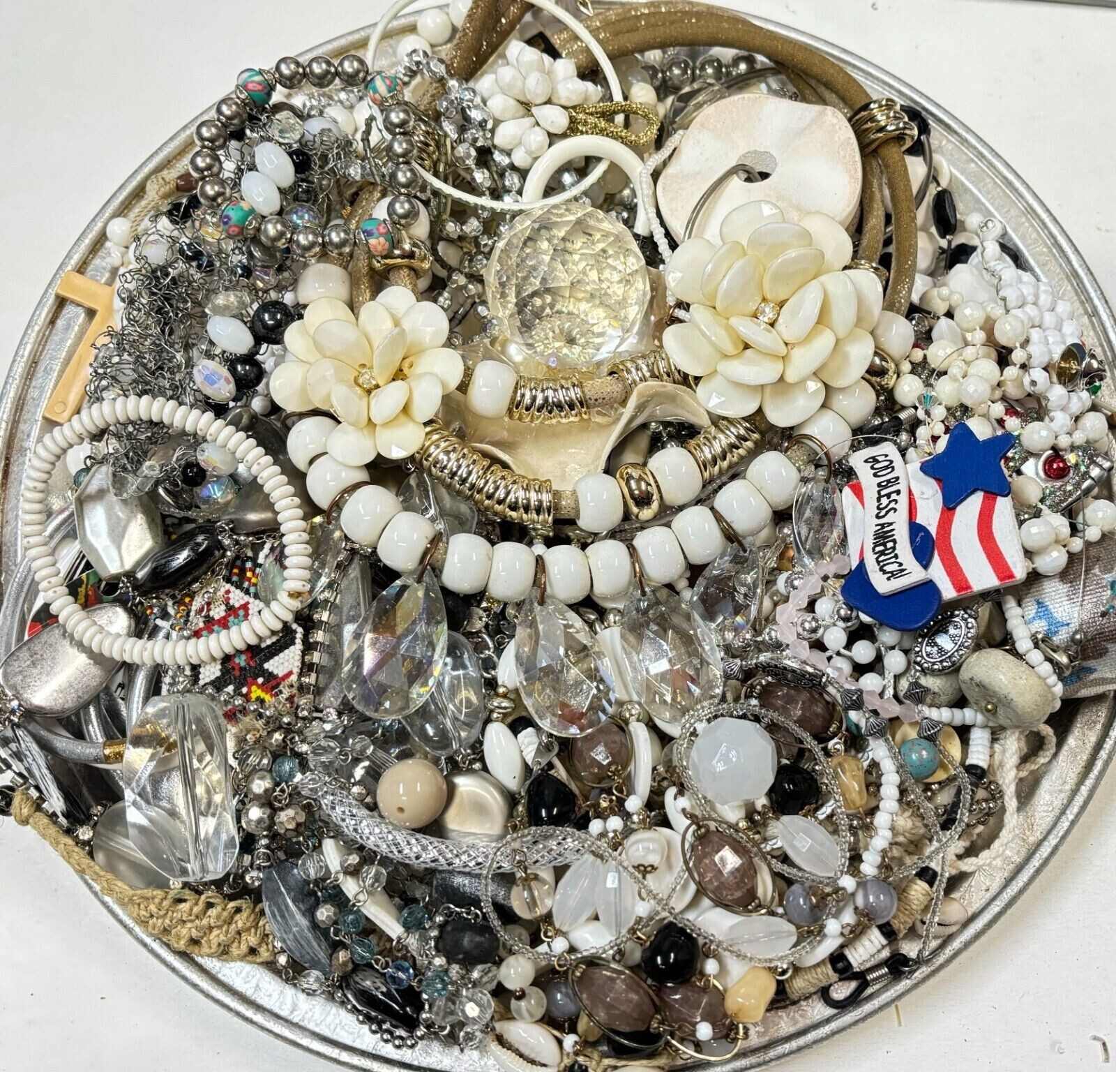 2 pound lot of Jewelry, Coins, Watches, Trinkets Only – Estate closeout mix#MU0