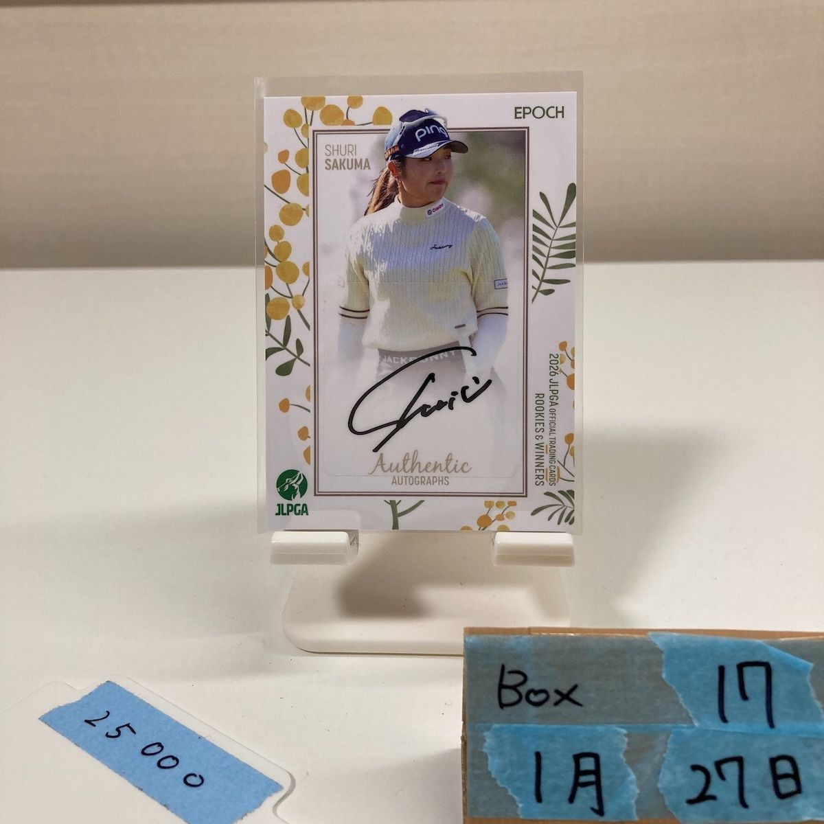 Shuri Sakuma 2026 Epoch JLPGA Rookies Autographed Card Women’s Pro 02/10 Used