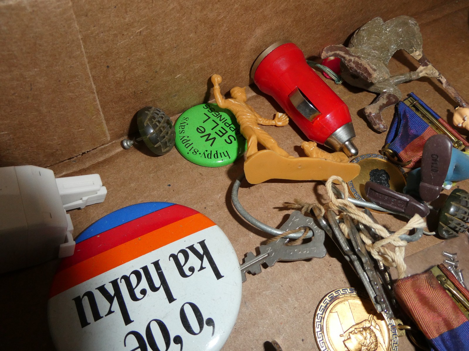 Vintage Junk Drawer Lot of Soldiers Figurines Collectible Toys and More