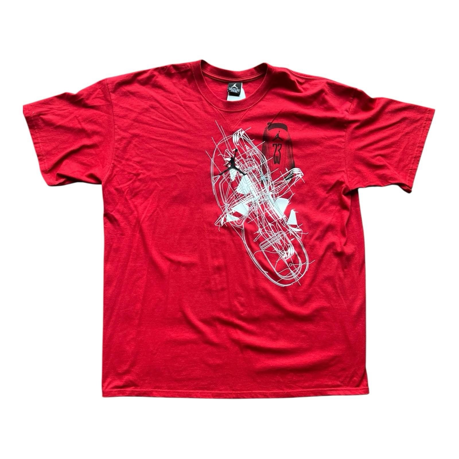 Nike Jordan Jumpman 2005 Red Graphic T-Shirt XXL NWT Vintage Sneaker Tee Rare
