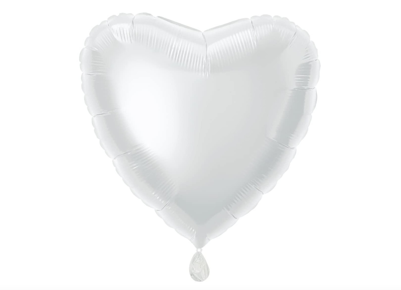 18” Foil White Heart Balloon