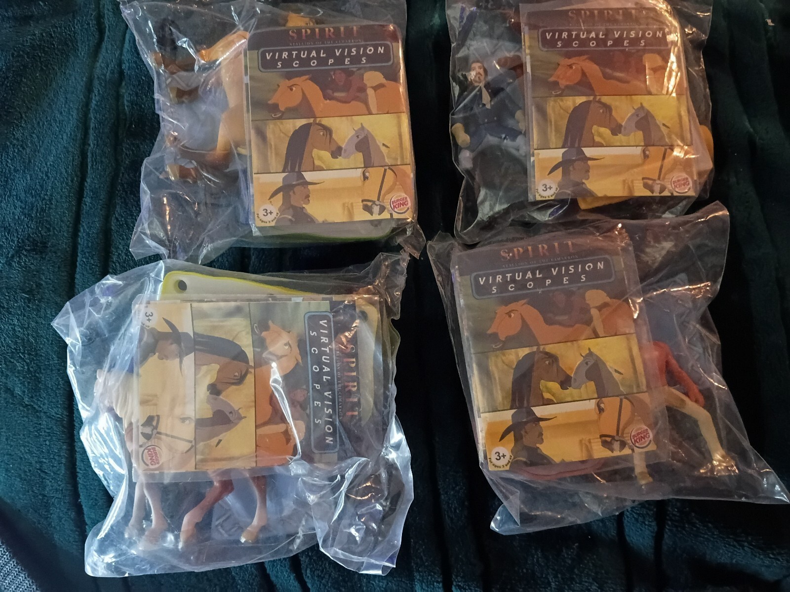 Vintage 2002 Burger King Spirit: Stallion of the Cimarron Lot of 4 New & Sealed